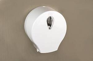 Диспенсер для туалетной бумаги пластиковый белый Nofer 05005.W фото на сайте Сантехбум
